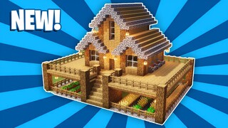 Minecraft House Tutorial :  (#13) Large Wooden Survival House (How to Build)