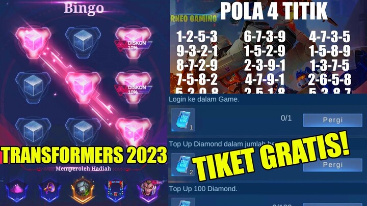 POLA BINGO TRANSFORMERS 2023 & 12 TIKET DRAW GRATIS DI EVENT TRANSFORMERS 2023!! | MOBILE LEGENDS