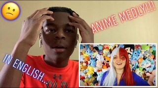 Why Are They Singing in English😑😑😑!!! Reaction to Epic Anime Medly - Peter Hollens feat. AmaLee!!