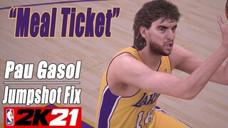 Pau Gasol Jumpshot Fix NBA2K21 with Side-by-Side Comparison