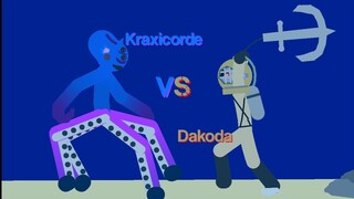 Dakoda fights the demonic creature of the ocean! (Dakoda Vs Kraxicorde) Stick Nodes