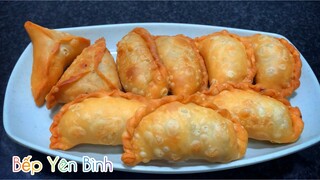 BÁNH LÀM TỪ BỘT MÌ - CÁCH LÀM BÁNH BỘT MÌ RÁN NHÂN THỊT KHOAI TÂY BẮP NGON XUẤT SẮC - BẾP YÊN BÌNH .