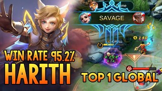 Harith Savage! 95.2% Current Win Rate! [ Top 1 Global Harith ] - Mobile Legends