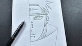 Anime drawing | how to draw pain from naruto easy step-by-step
