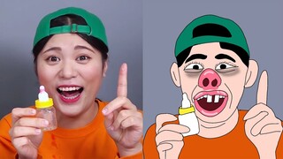 Chai kẹo thạch Mukbang DONA Việt Nam |||  troll..i don't draw