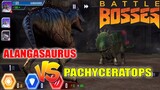 BATTLE BOSS!! ALANGASAURUS VS PACHYCERATOPS QUEST MISSION LEVEL 12 ( JURASSIC WORLD THE GAME )