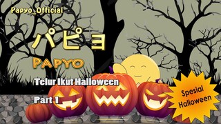Papyo ikutan Halloween hari pertama