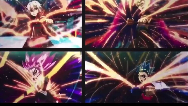 Valt & Rantaro vs. Shu & Lean -AMV- Beyblade Burst Sparking - Bad Guy