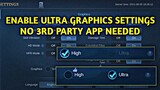 ENABLE ULTRA SETTINGS W/OUT 3RD PARTY APP