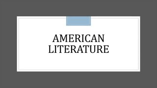 Literature of North America