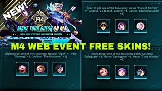 M4 WEB EVENT FREE PERMANENT EPIC SKIN! MOBILE LEGENDS BANG BANG