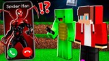 Why Creepy Spider Man CALLING to JJ and MIKEY at 3:00 am ? - in Minecraft Maizen