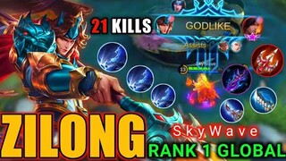 Insane Damage 21 Kills Zilong Top 1 Global by SkyWave | Mobile Legeds Bang Bang