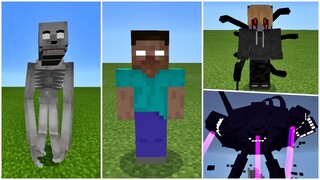 SCP-096 vs. Herobrine, Error Unry, Wither Storm, Ultra Drowned, Ghidorah & Godzilla in Minecraft PE