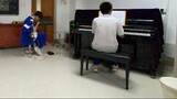 What happens when you play "One Last Kiss" in music class [Piano x Electric Guitar]