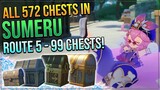 ALL 572 CHESTS IN SUMERU! - VISSUDHA FIELD! | ROUTE 5 - 87 CHESTS!
