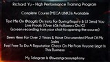 Richard Yu Course High Performance Training Program download