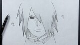Anime sketch | how to draw sasuke uchiha step-by-step
