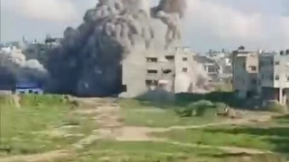 A massive Israeli airstrike hit the Imad Aqel Mosque, east of Gaza City, earlier today