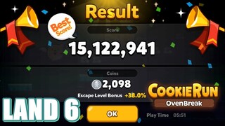 แนะนำเซตวิ่ง เล่นง่าย แต้มเยอะ ถ้วยเพิ่มหนักมาก โหดฝุดๆ LAND 6 - CookieRun OvenBreak