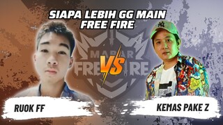 Ruok FF vs Kemas Pake Z: Skill Siapa Lebih GG Main FF? | Mabar Free Fire Match 109 #short