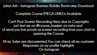 Julian Ash Course Instagram Business Builder Bootcamp Download