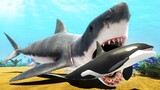 NEW MEGALODON Shark Unit Eats Orca - Animal Revolt Battle Simulator