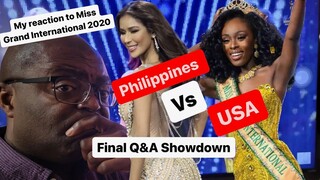 Miss Grand International - Final Question and Answer Samantha Bernardo vs USA Reaction