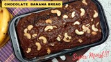 MOIST CHOCOLATE BANANA BREAD RECIPE // BANANA BREAD WITH CASHEW NUTS AND CHOCO CHIPS