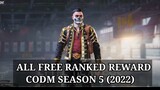 All new free ranked reward in codm season 5 (2022)