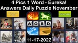 4 Pics 1 Word - Eureka! - 17 November 2022 - Answer Daily Puzzle + Bonus Puzzle