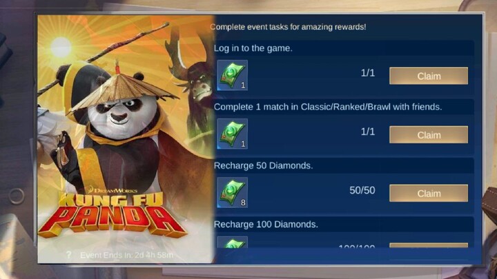 NEW EVENT FREE JADE TOKENS DRAW TO GET FREE THAMUS GENERAL KAI SKIN | KUNG FU PANDA X MOBILE LEGENDS