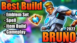 BRUNO BEST BUILD 2022 | TOP 1 GLOBAL BRUNO BUILD | BRUNO - MOBILE LEGENDS | MLBB