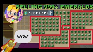 SELLING 999+ EMERALD BLOCKS IN SKY BLOCK (BlockMan Go:Blocky Mods)