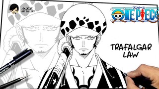 วิธีการวาด Trafalgar Law จาก One Piece