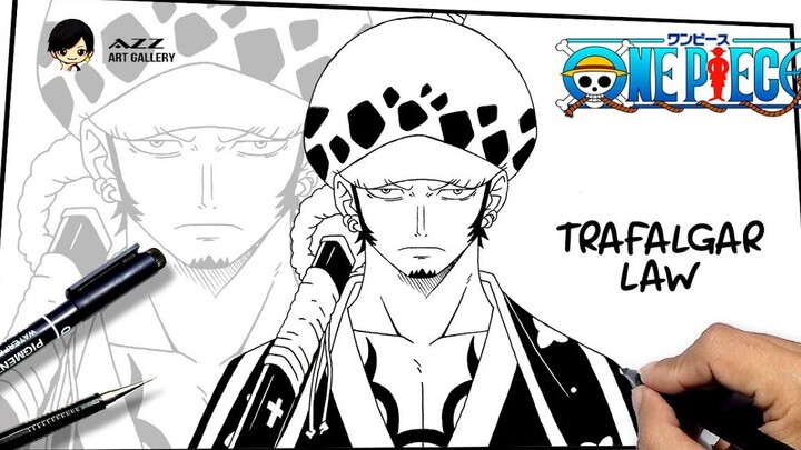 วิธีการวาด Trafalgar Law จาก One Piece