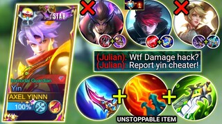 YIN GREAT DRAGON SPEAR BUILD IS CRAZY 😱 | YIN VS AGGRESSIVE JULIAN IN RANK | BUILD & EMBLEMS | MLBB