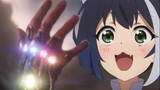 A mix of 2D anime and 3D motion pictures