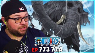 Luffy Hears Zunesha! One Piece Reaction - Episode 773 & 774