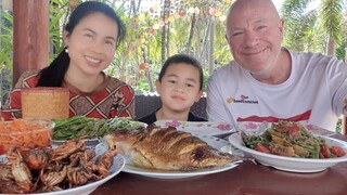 อบปลานิล ปูนาทอดมันๆตำถั่วอาร์นีขาดปลาร้าไม่ได้ Yummy Grilled Fish Crunchy Field Crabs