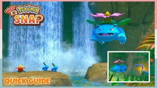 How To Make Venusaur Jump Near The Waterfall In Founja Jungle *Day* | New Pokemon Snap - Quick Guide