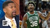 GET UP | Jalen Rose reacts to Celtics roll past Heat 127-102, tie Eastern Conference finals at 1-1