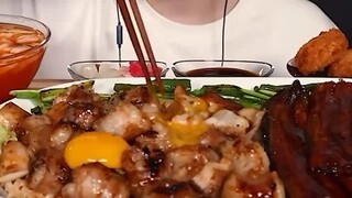 Mukbang thịt sốt #mukbang