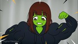 Cute Anime Lady was targeted - She-hulk Transformation Animated
