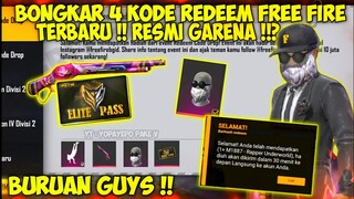 BONGKAR 4 KODE REDEEM FF TERBARU ❗KODE REDEEM HARI INI 9 SEPTEMBER 2021 RESMI DARI GARENA FREE FIRE