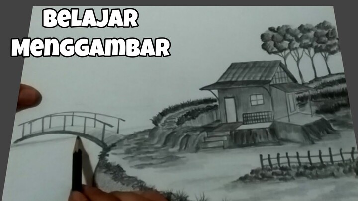 Gambar Pemandangan Rumah Pedesaan