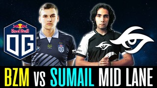 BZM vs SUMAIL Mid Lane (Full Laning Phase) - OG vs SECRET - TIE BREAKER