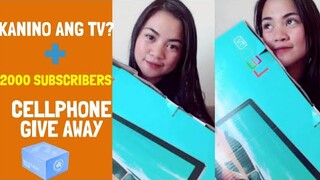 Nanalo ako ng TV | kanino ko ibibigay + 2000 Subscribers Cellphone Give Away