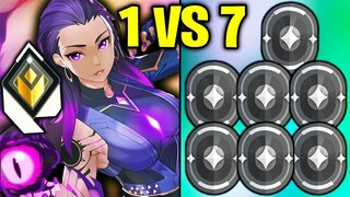 1 Radiant Legend VS 7 Iron Players! - Who Wins?