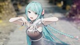 Bunga "Hatsune MIKU" bermekaran di seluruh halaman, dan bayangan mengundang cahaya bulan untuk berja